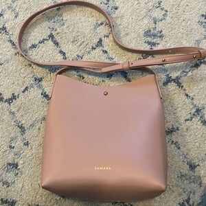 vegan leather mauve crossbody
